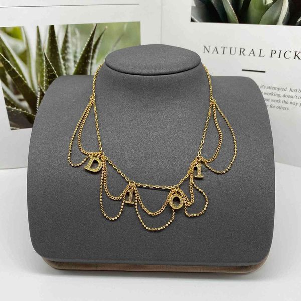 

design jewelry temperament wave tassel three layer necklace heart pearl full diamond necklace zayq jdcx, Silver