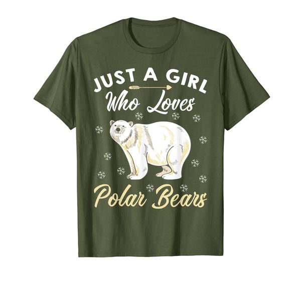 

cute polar bear shirt just a girl who loves polar bears t-shirt, White;black
