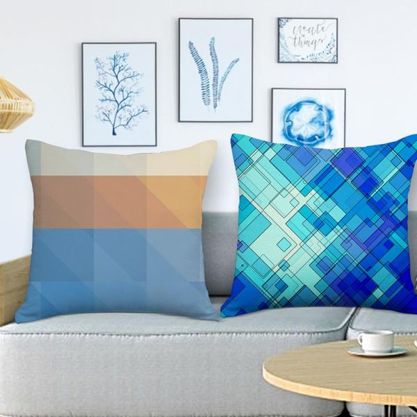 

cushion/decorative pillow blue irregular geometric triangle short plush cushion covers throw pillows sofa bed decorative livingroom winter