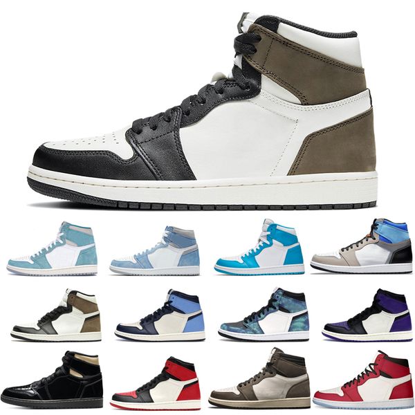 

1s 1 new arrive basketball shoes man woman prototype turbo green unc dark mocha crimson tint pink glaze chicago cactus jack black gold size
