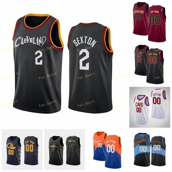 

city earned edition custom printed collin 2 sexton darius 10 garland jarrett 31 allen larry 22 nance cedi 16 osman basketball jerseys men, Black;red