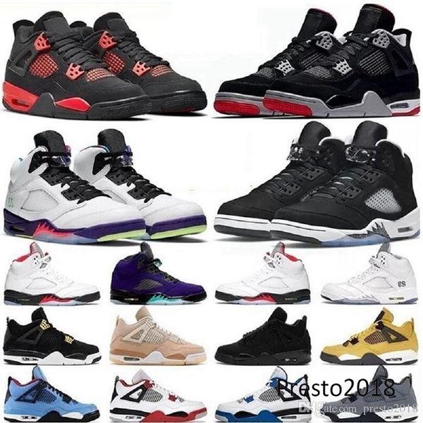 

wholesale men 1 high boots basketball shoes 4s university blue military pollen red thunder white shimmer unc trainers sports sneaker dhpr3, Black