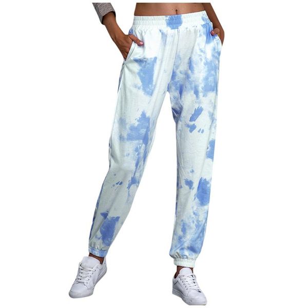 

women's pants & capris butterfly print women joggers trousers casual tie dye sweatpants blue baggy elastic wasit harem streetwear 2021, Black;white