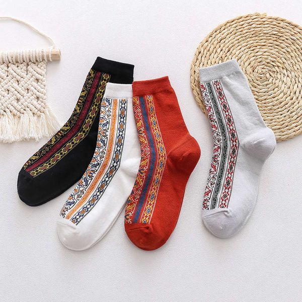 

Socks women's cotton socks men's street lovers long tube fashion spring and summer season fashionable autumn, Black