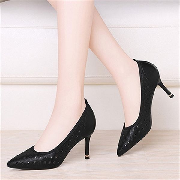 

dress shoes elegant women black nude thin high heels hollow out pumps luxury designer office lady party for woman plus size n0227