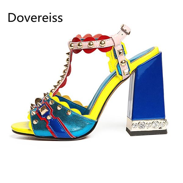 

summer women clear heels sandals fashion retro bohemia chunky consice height 33-43, Black