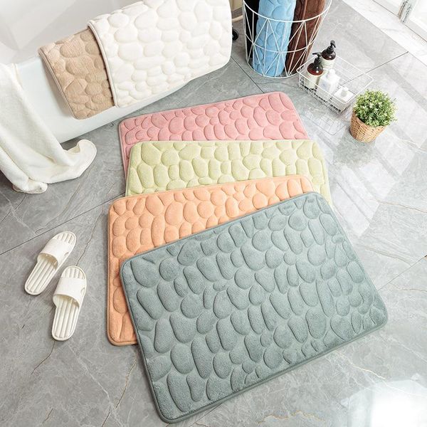 

bath mats cobblestone embossed bathroom mat non-slip carpets in wash basin bathtub side floor rug shower room doormat memory foam pad