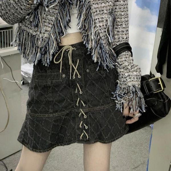 

skirts fashion denim skirt, Black