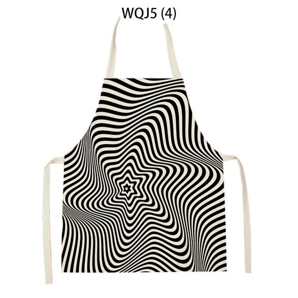 

aprons geometric abstract red vertigo pattern kitchen apron bib home cooking roast coffee shop cleaning accessories delantal
