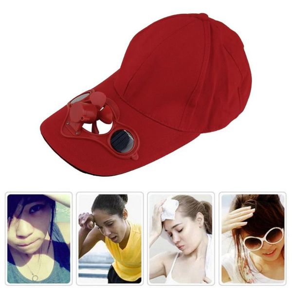 

electric fans mini air cooling fan fishing summer sport outdoor hat cap with solar sun power cool for cycling energy save