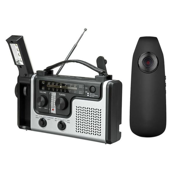 

radio outdoor multifunctional solar portable fm / am & 1080p hd video camera mini night vision