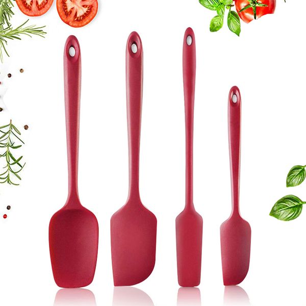 Cottura americana Spatola in silicone di alta qualità Utensili da cucina Spatole per marmellata in quattro pezzi Spatola per crema Mini manico sottile Gadget da cucina XG0148