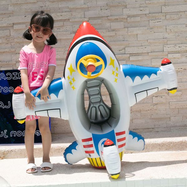 

swimming ring water mount inflatable children's swimming seat circle baby plane steering wheel thickening 1-6 years old