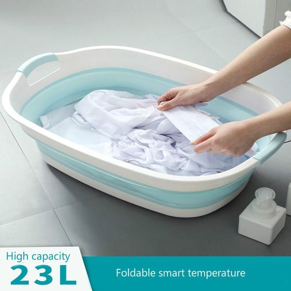 

storage baskets king size laundry tub home intelligent thermostatic basin thick rectangular non-slip multi-purpose bathroom folding
