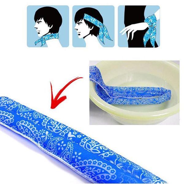 

cycling caps & masks zomer body ice cooling bandana sjaal wrap outdoor sport headscarf vissen fietsen nek koeler wraps voor camping, Black