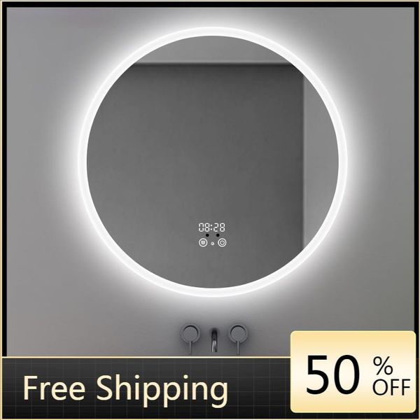 

mirrors nordic bathroom mirror with led light touch decoration smart anti fog espejo pared dressers