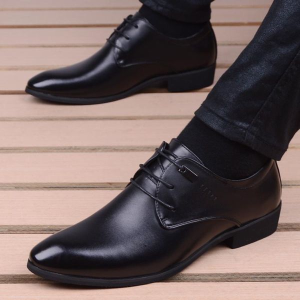 

classic business men dress shoes fashion elegant formal wedding office oxford for 2021, Black
