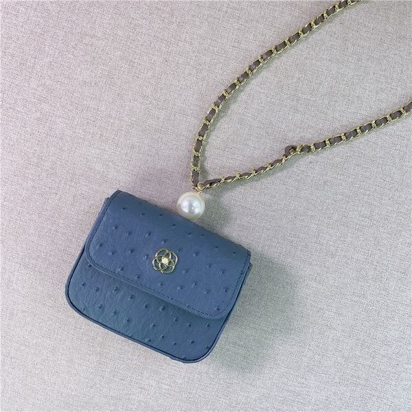 

chain fragrance mini ostrich layer cowhide new pattern small pearl bag 2021 first shoulder messenger agbak