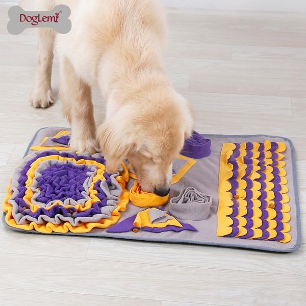 

kennels & pens pet dog snuffle mat sniffing training blanket detachable fleece pads relieve stress nosework puzzle toy nose pad