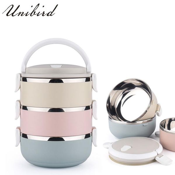 

dinnerware sets unibird 3-layer 2.1l stainless steel lunch box thermo bento for kids thermal container insulation storage