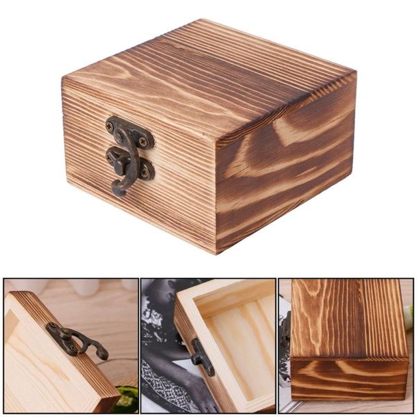 

storage boxes & bins vintage wooden hinged box jewellery case crfats sundries organizer makeup organizador drop