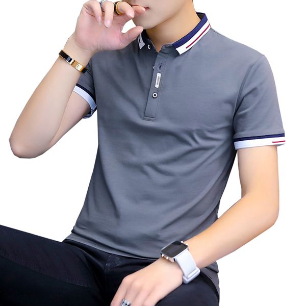 

browon - men's casual summer polo, short sved shirt, back collar, tight, sell color, large, 2021, White;black