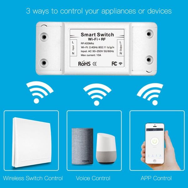 

smart home control tuya life wireless wifi switch 433mhz rf receiver remote diy timer for light