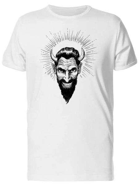 

Cool Happy Devil Face Sketch Men's Tee -Image by Shutterstock, White;black