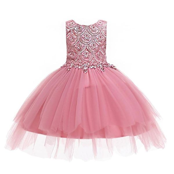 

girl's dresses hetiso kids princess summer dress embroidery lace flower girls party wedding birthday prom children clothing 2-9 years, Red;yellow