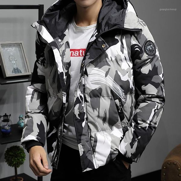 

men's down & parkas windproof male cargo mens winter jackets and coats warm zippers outerwear overcoat lbz128, Black