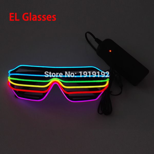 

costume accessories 6 or 7 color cool el glasses party toys neon led glasses for all kinds of parties &amp halloween birthday by, Silver