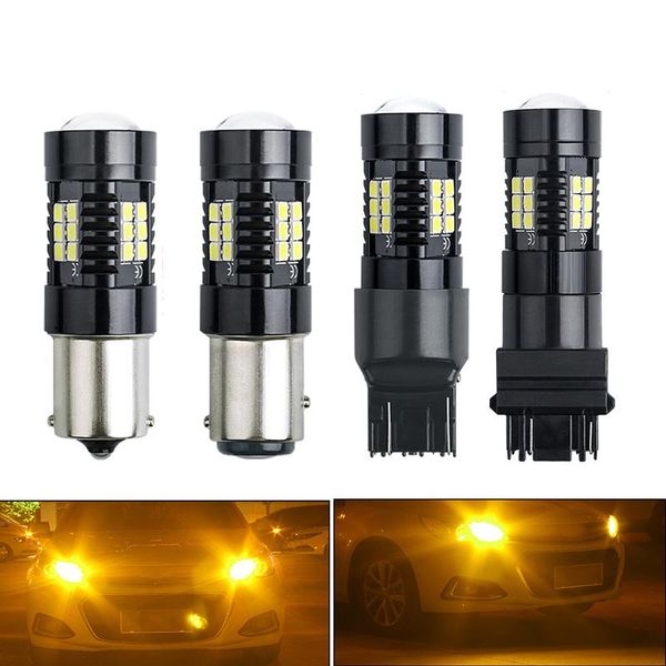 

emergency lights 2pcs auto led bulb 1156 ba15s p21w bau15s py21w bay15d 1157 p21/5w canbus no error 3030 21smd turn side reversing lamp 12v-