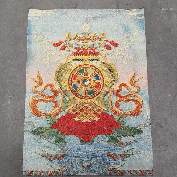

other arts and crafts china tibet silk thangka bagua stove1