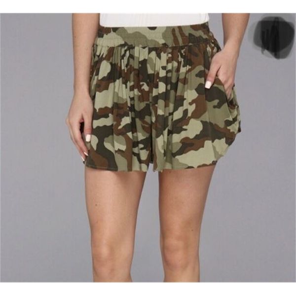 

women's shorts 2021 fashion casual fashionable camouflage pants, White;black