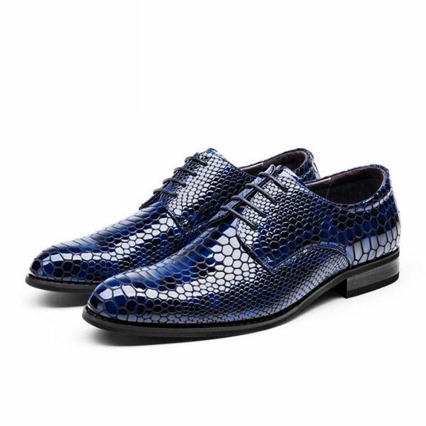

dress shoes genuine cow leather brogue business wedding banquet men casual flats vintage handmade oxford black blue 2021