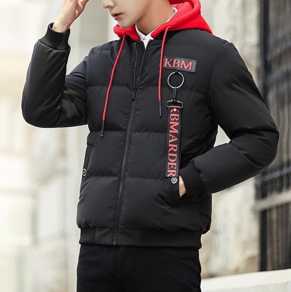

new arrival sale men's down parkas hoodie black gray jacket winter coat/parka with