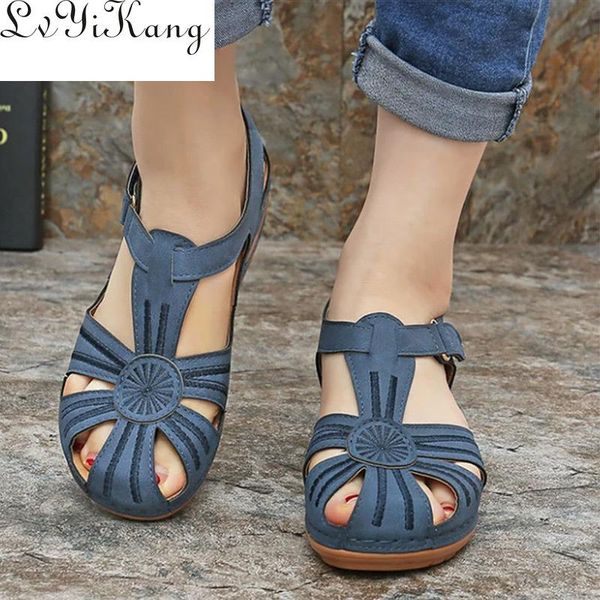

dress shoes 34-44 women sandals 2021 summer woman soft bottom wedges for platform gladiator sandalias mujer, Black