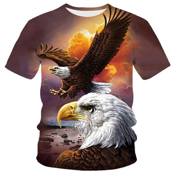 

men's t-shirts camiseta con estampado de llama para hombre Ã¡guila fÃ©nix harajuku animal divertido animaciÃ³n informal, White;black