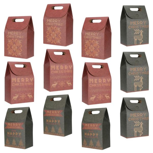 

gift wrap 12pcs kraft paper bags for retail shopping christmas candy storage