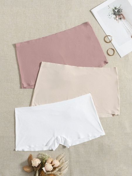 

3pack plus plain no show panty z552#, Black;white