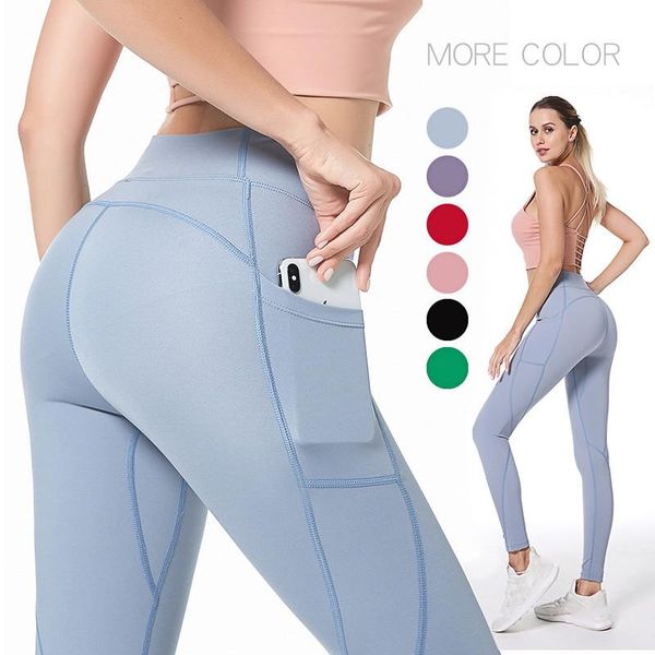 

women's leggings 2021 home workout pants lady hip shape tights running cycling fitness sports high waist bodybuilding, Black