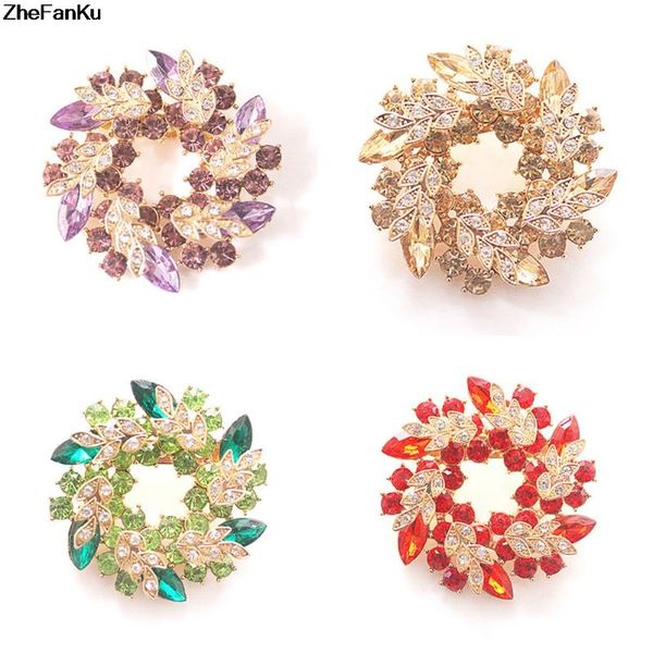 

pins, brooches women's colorful bauhinia gem crystal pin brooch buckle flower lapel harajuku accessories wedding bouquet, Gray