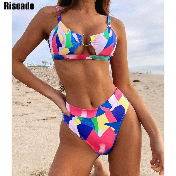 

women's swimwear riseado high waisted bikini push up swimsuit ring women colorful bathing suit cut brazilian thong, White;black