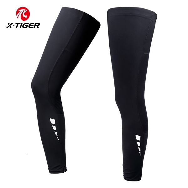 

x-tiger cycling leg sleeve sports arm sun protection uv s ice fabric breathable run fitness warmers, Black