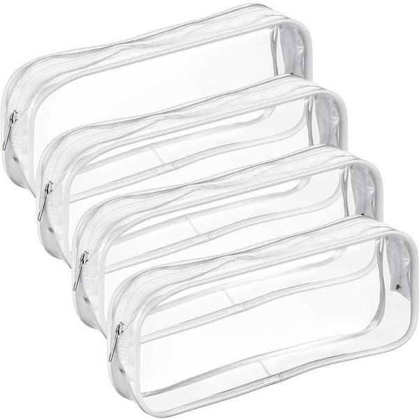

pencil bags 1pcs simple style case transparent pvc waterproof pen pouch creative korean stationery school office supplies