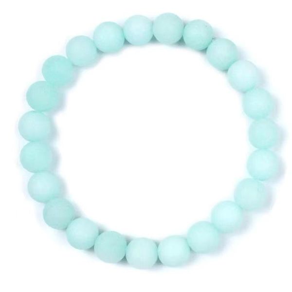 

beaded, strands natural stones matte frosted blue river amazonite round loose beads 6 8 10 12 mm for jewelry making wholesale bracelet, Black