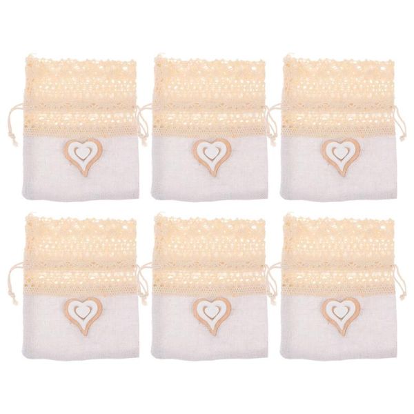 

gift wrap 6pcs delicate sachet drawstring hollow lace bag chic wedding candy