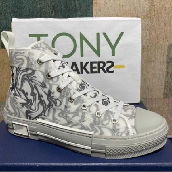 

2022 hommes the latest white low-shoe transparent printing luxury ladies high-sneakers canvas men and women fashion casual shoes size:35-45, Black
