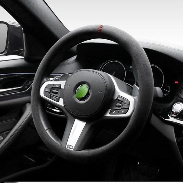 

steering wheel covers 37-38cm genuine suede car cover e90 f01 f06 f10 f15 f16 f20 f21 f25 f26 f30 f32 f82 m3 g20 x5