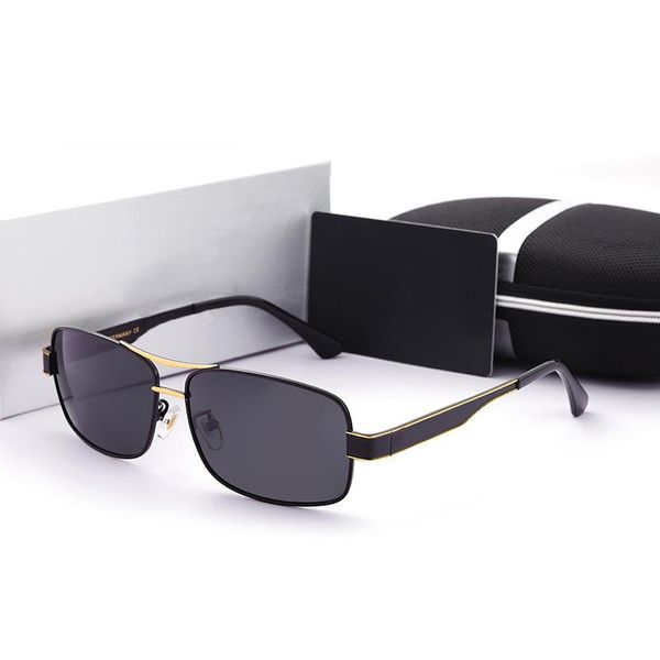 

sunglasses designer men polarized driving coating glasses uv400 metal square retro eyewear for men/women gafas 553, White;black